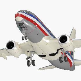 Boeing 737-700 with Interior American Airlines 3D Model 3D model